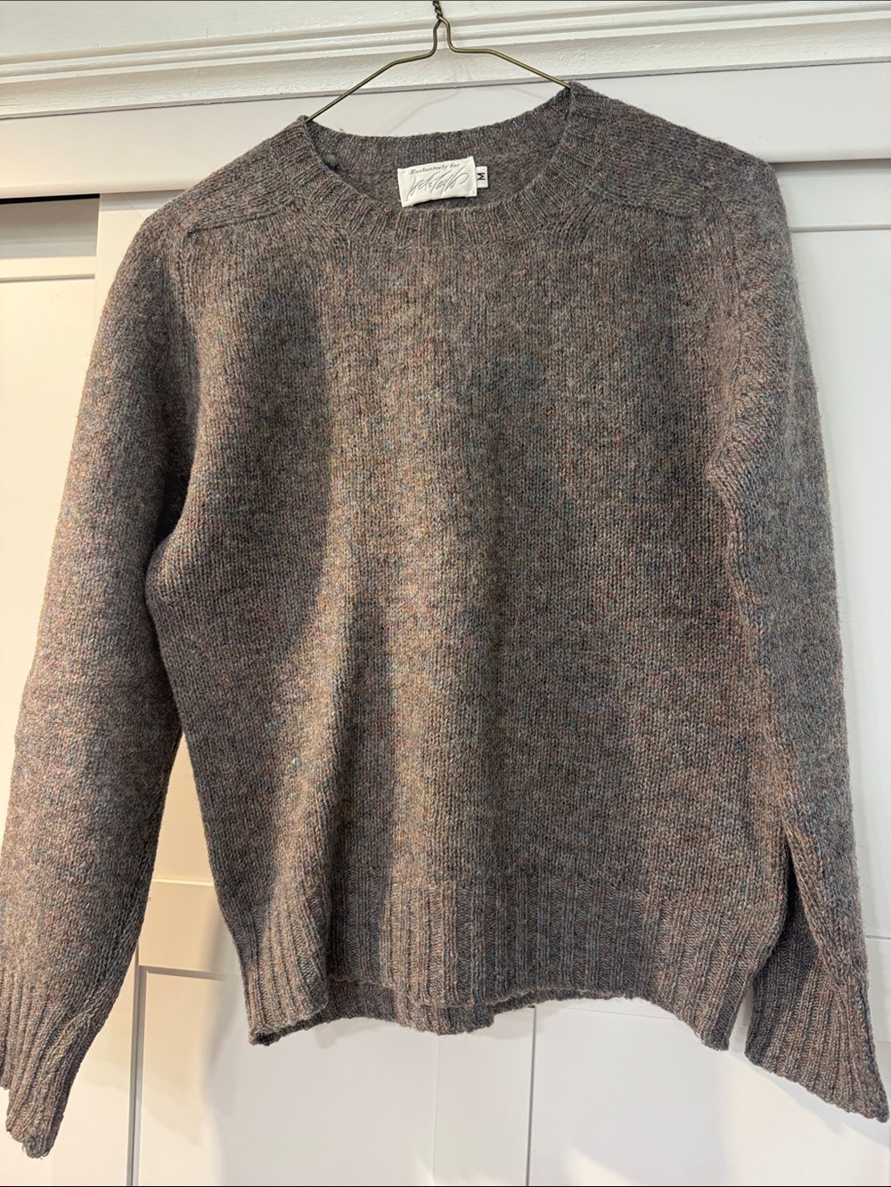 Vintage Lord & Taylor wool Grey Marled Crewneck Sweater